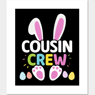 Easter cousin crew with bunny and eggs for family Posters and Art